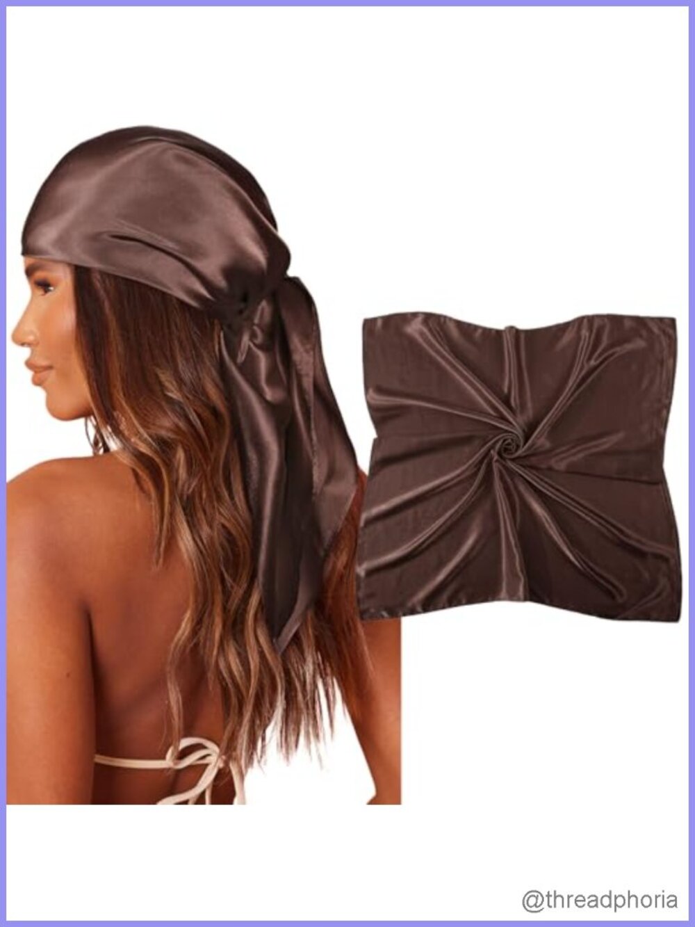 35 Inch Satin Head Scarf for Women, Large Silk-Like Hair Wrap Bandana, Soft